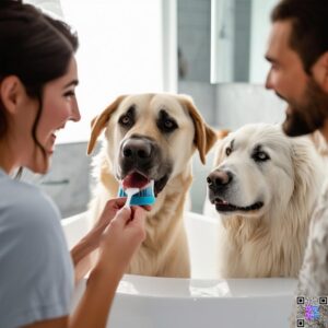  Anatolian Shepherd and Great Pyrenees Mix brushing and bathing 