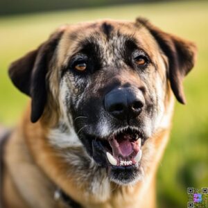  Anatolian Shepherd Mix Brindle Mix biting