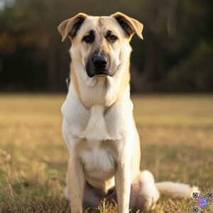 Anatolian Shepherd Cattle Dog Mix sitting